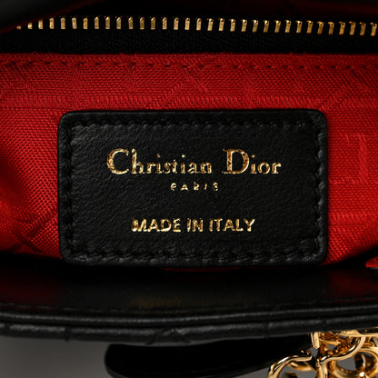 Christian Dior Lambskin Cannage Mini Lady Dior Black 6 of 10