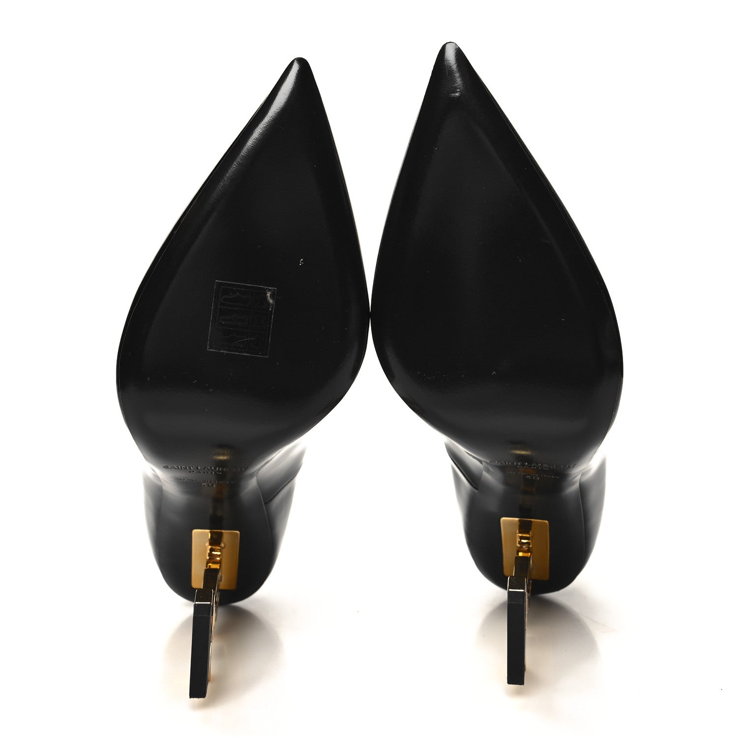 Saint Laurent Patent Opyum 110 Pumps 40 Black Gold 5 of 9
