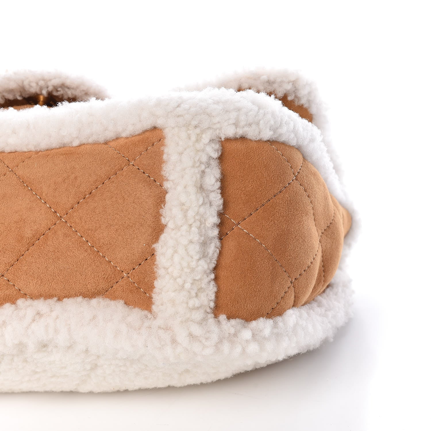 Chanel Shearling Lambskin Quilted Coco Neige Single Flap Beige 6 of 9