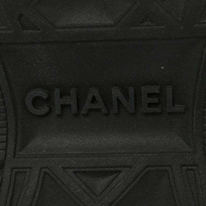 Chanel Fabric Suede Calfskin CC Sneakers 37 White Light Grey 7 of 14