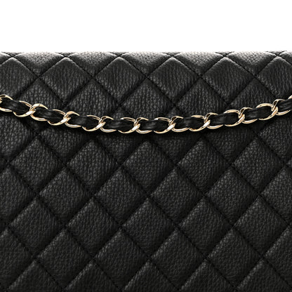 Chanel Calfskin Quilted XXL Travel Flap Bag Black 8 of 10