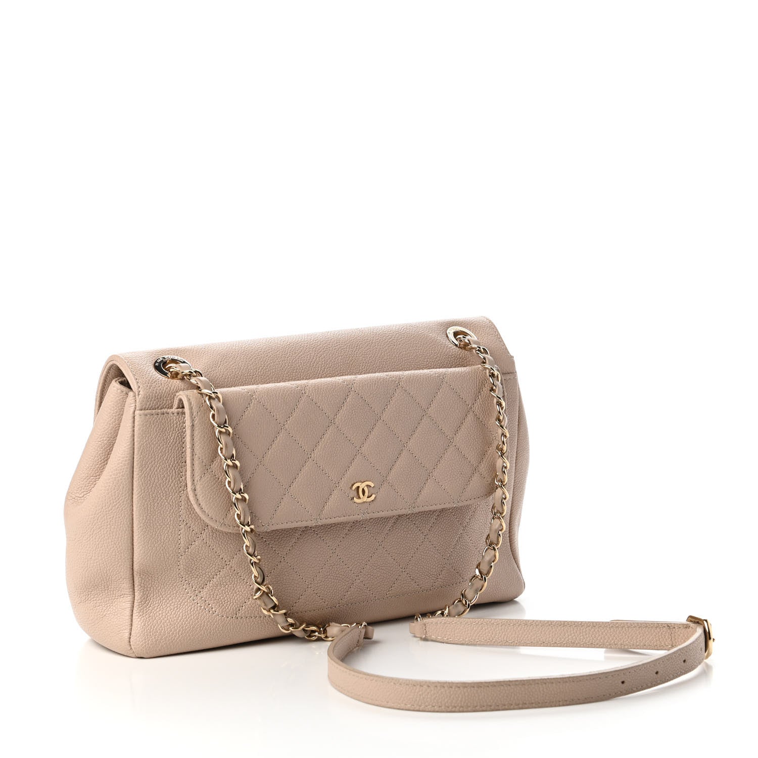 Chanel Caviar Quilted Flap Light Beige 3 of 11
