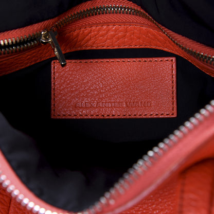 Alexander Wang Pebbled Lambskin Rocco Tangerine Pale Gold Hardware 7 of 11