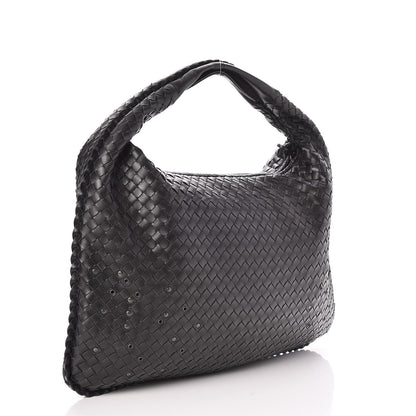 Bottega Veneta Nappa Intrecciato Studded Large Veneta Hobo Nero Black 3 of 7