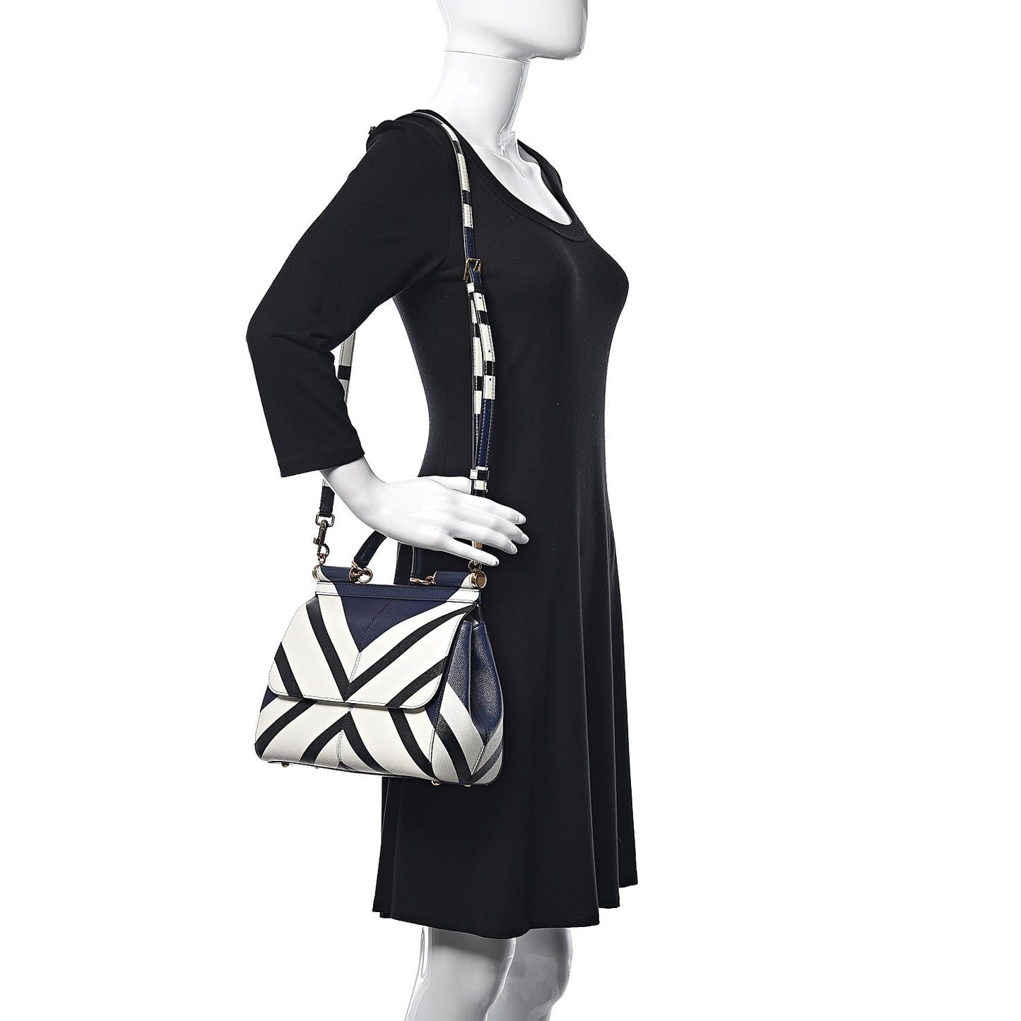 Dauphine Striped Medium Miss Sicily Satchel Multicolor