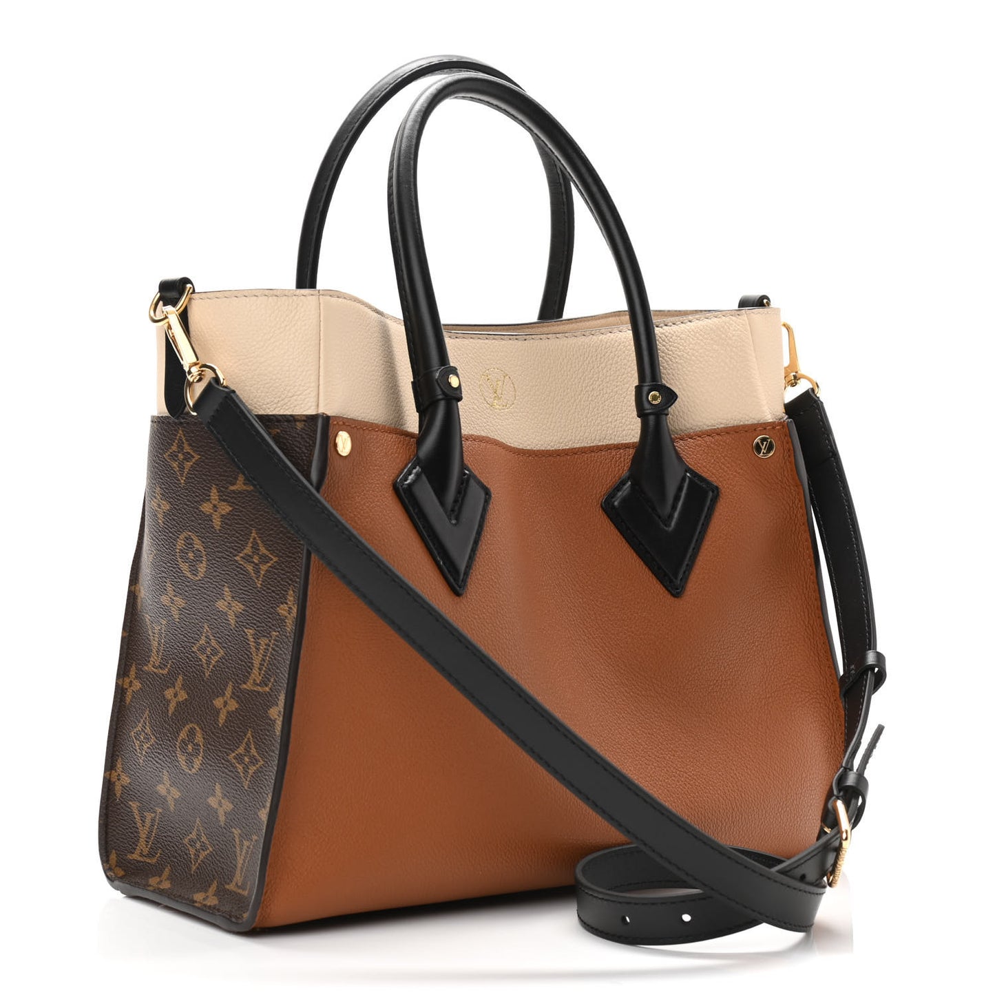 Calfskin Monogram On My Side MM Chataigne