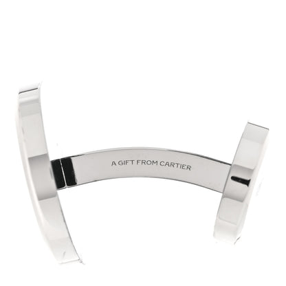Cartier Sterling Silver Palladium Black Lacquer Panthere Cufflinks 3 of 4