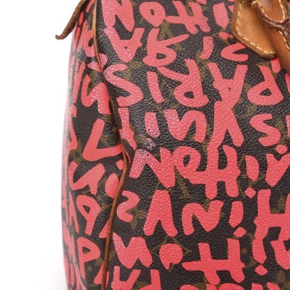 Louis Vuitton Monogram Graffiti Speedy 30 Fuchsia 15 of 21