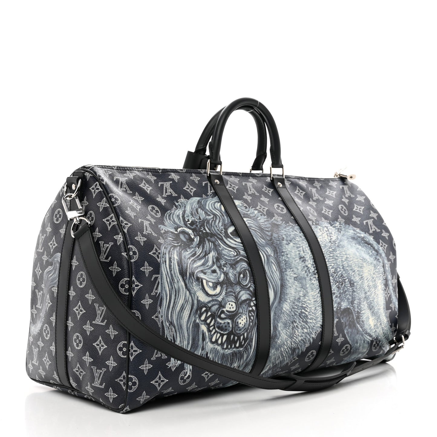 Savane Monogram Lion Chapman Keepall Bandouliere 55 Encre