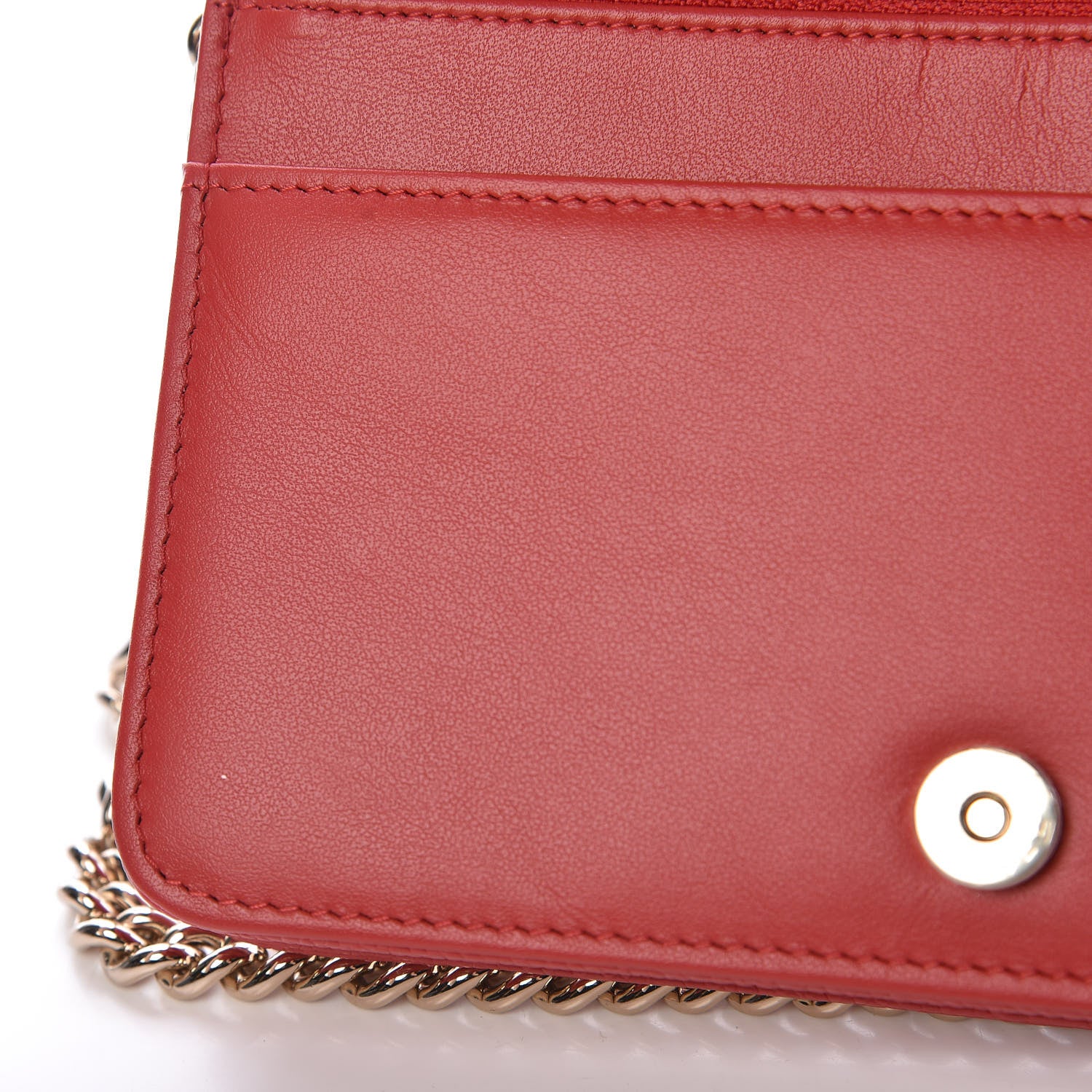 Chanel Caviar Quilted Boy Wallet On Chain WOC Red 13 of 14
