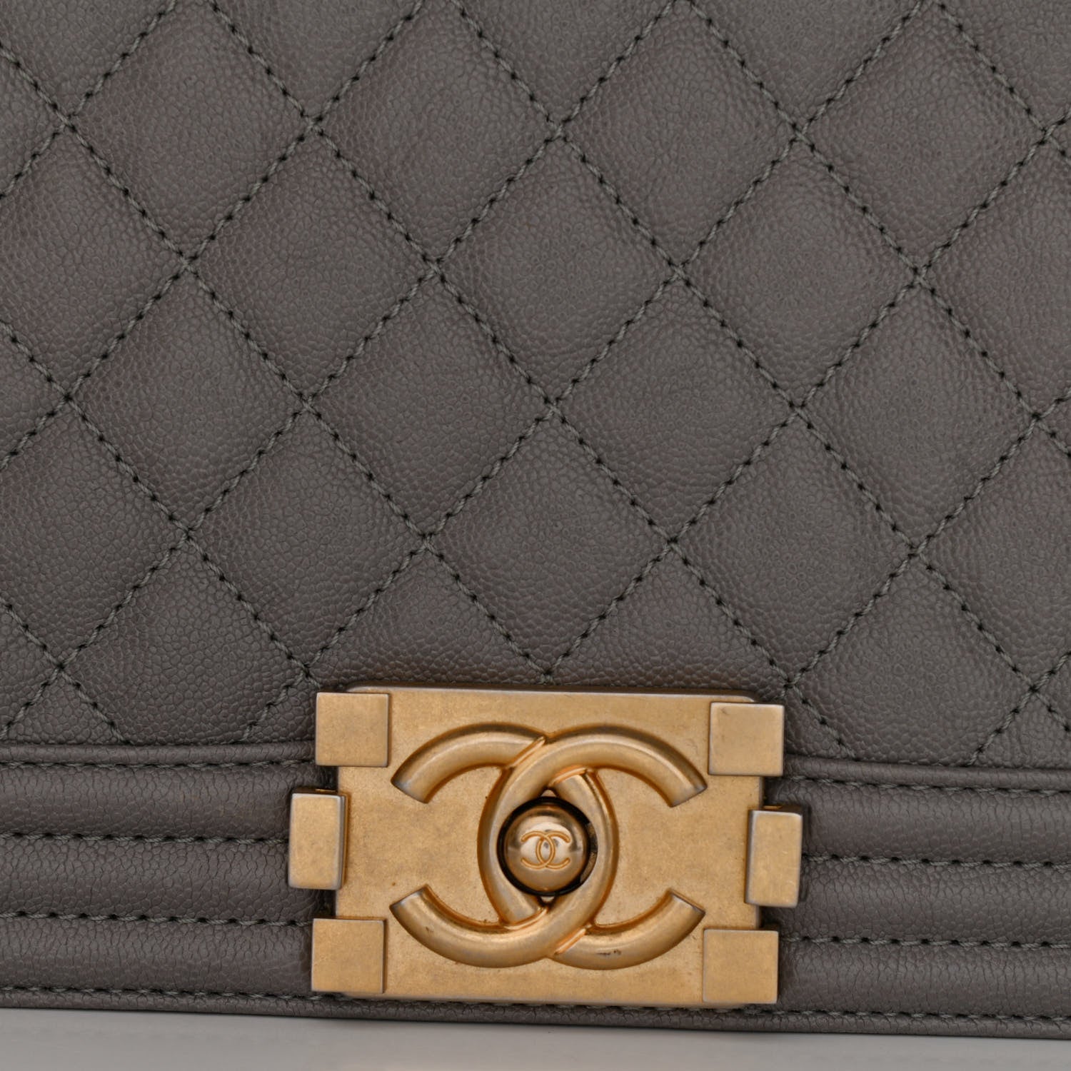 Chanel Caviar Quilted New Medium Boy Flap Grey 15 of 20
