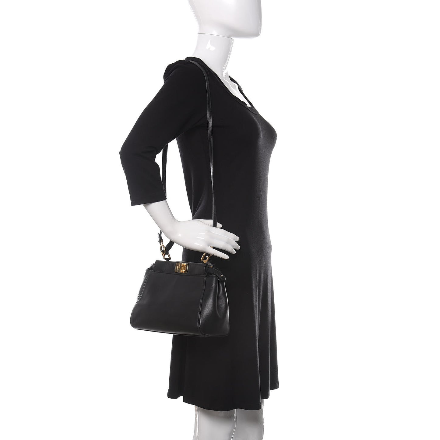 Nappa Mini Peekaboo Iconic Satchel Black