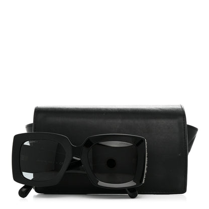 Chanel Acetate Rectangle Sunglasses 5435-A Black 7 of 7