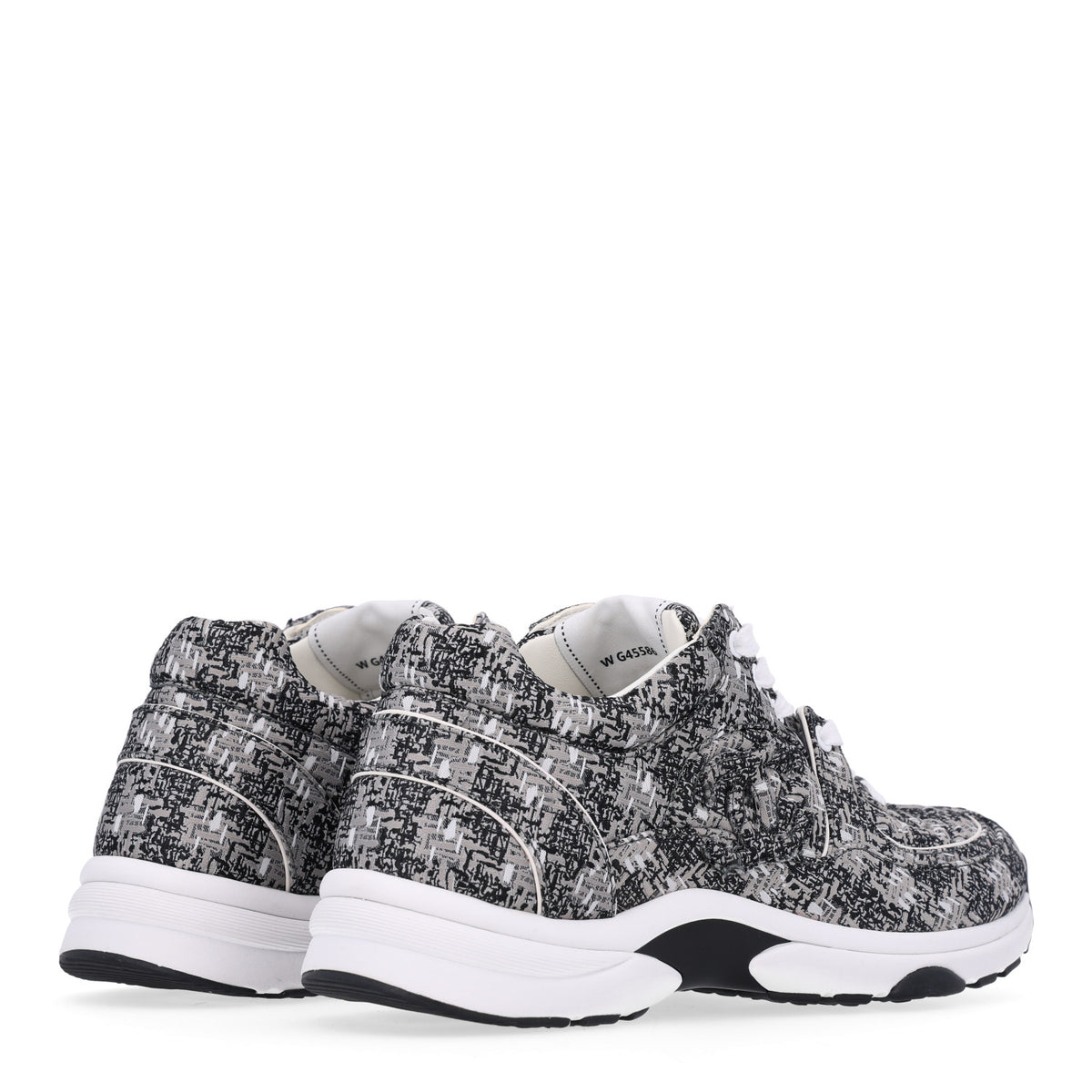 Chanel Tweed Mens CC Sneakers 41 Grey Black 5 of 10