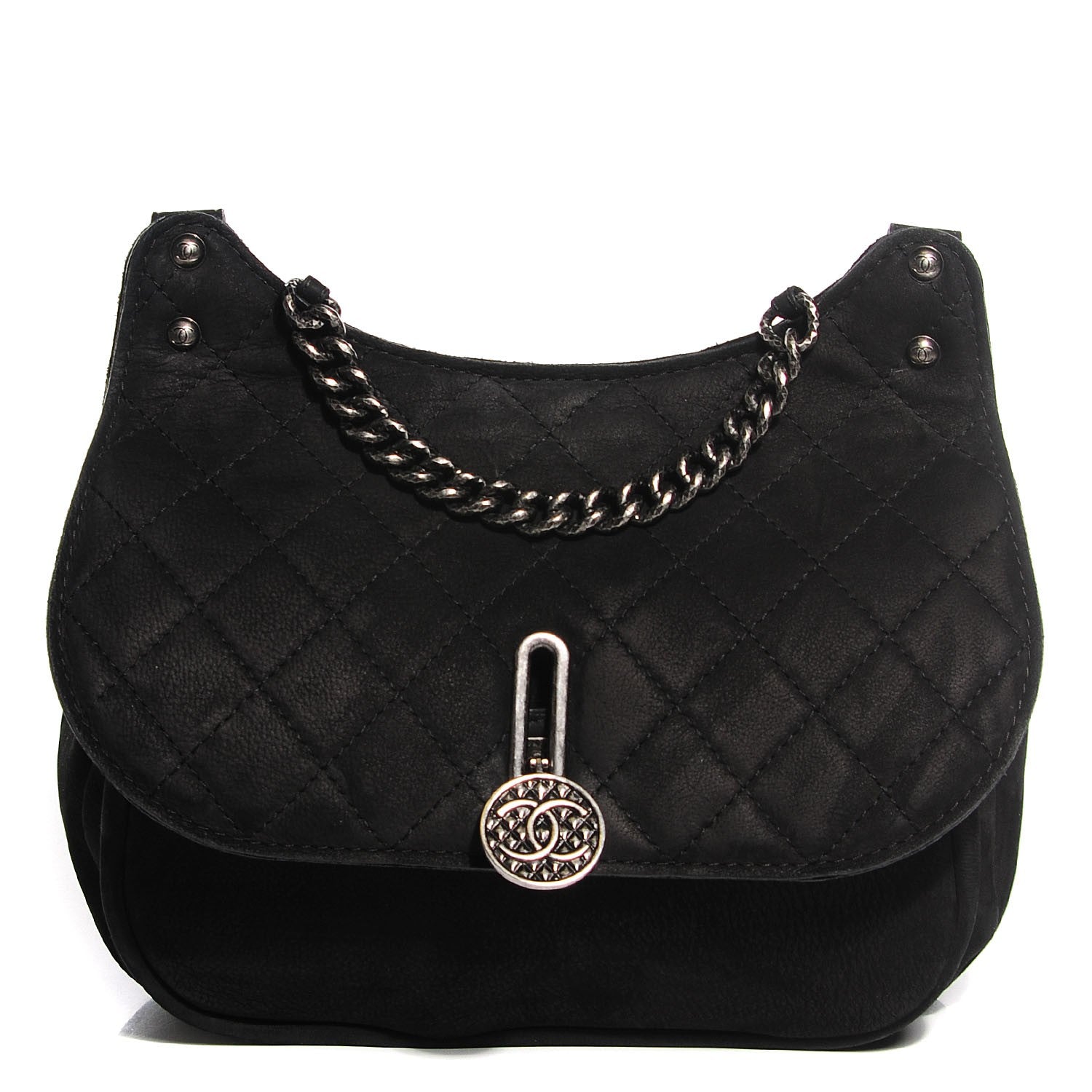 Chanel Suede Austrian Flap Satchel Black 1 of 7