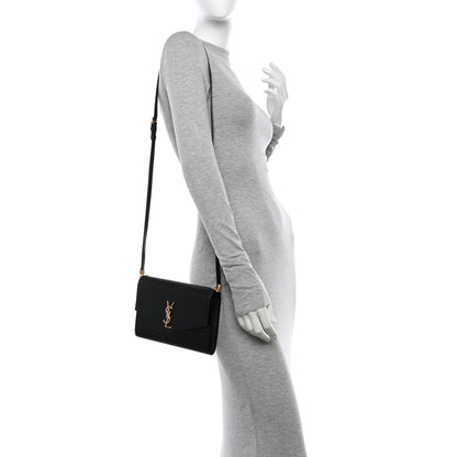 Saint Laurent Grain De Poudre Mini Uptown Crossbody Bag Black 2 of 10