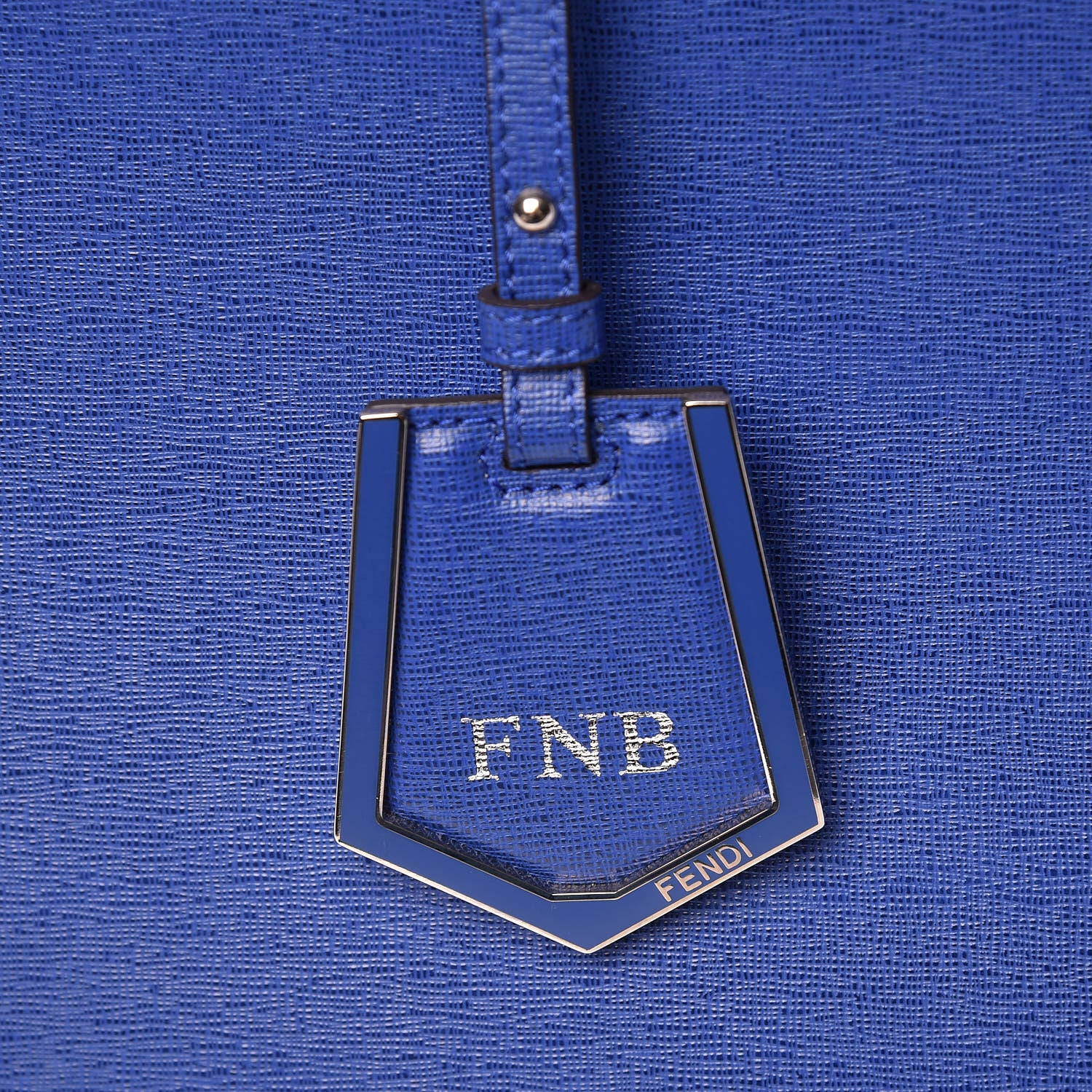 Fendi Vitello Elite Medium 2Jours Tote Blue Neon 10 of 11
