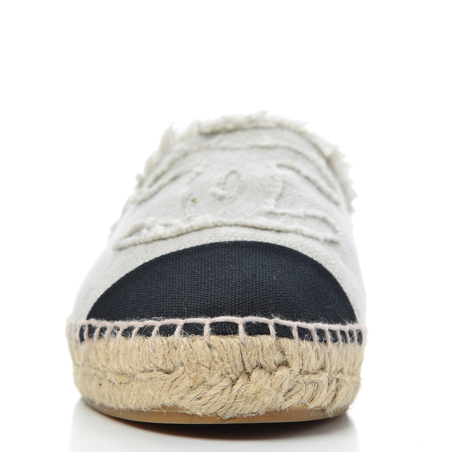 Linen CC Espadrilles 39 Beige Black