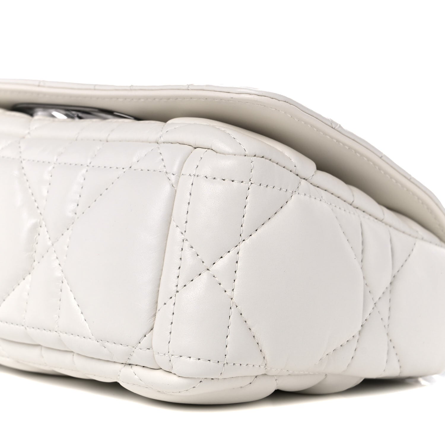 Christian Dior Lambskin Cannage Small Caro Bag Ivory 9 of 10
