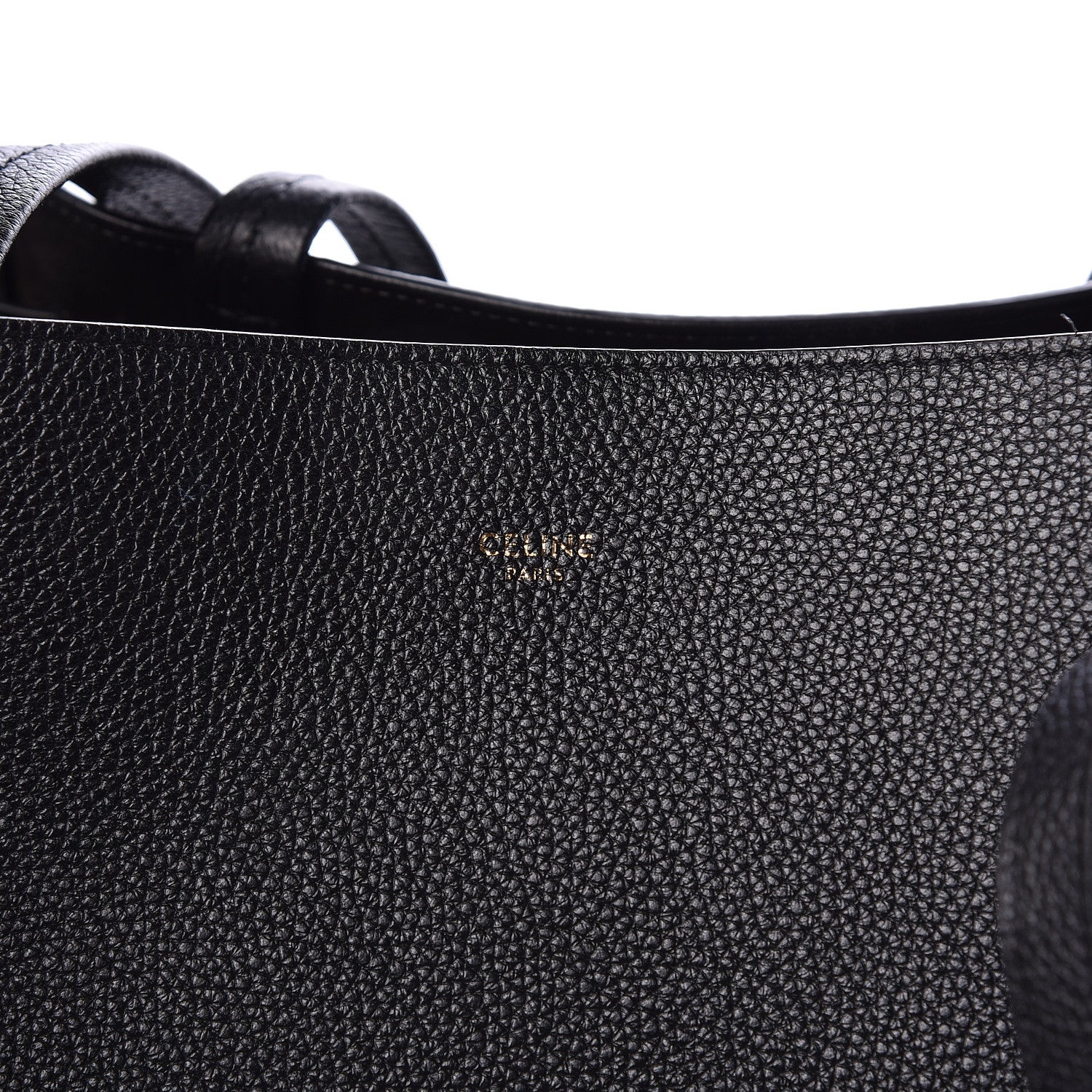 Celine Soft Grained Calfskin Medium Belt Cabas Phantom Black 9 of 12