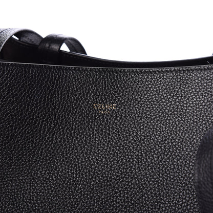 Celine Soft Grained Calfskin Medium Belt Cabas Phantom Black 9 of 12