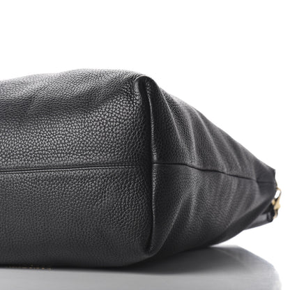 Burberry Grainy Calfskin Medium Cale Hobo Black 9 of 10