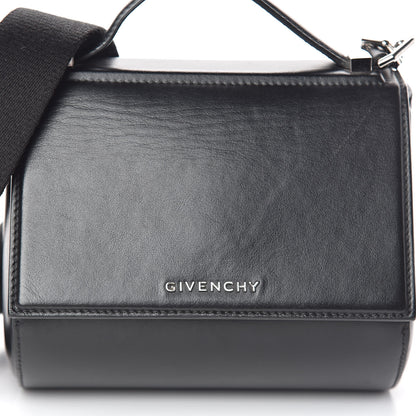 Givenchy Calfskin Mini Pandora Box Logo Strap Crossbody Bag Black 8 of 10