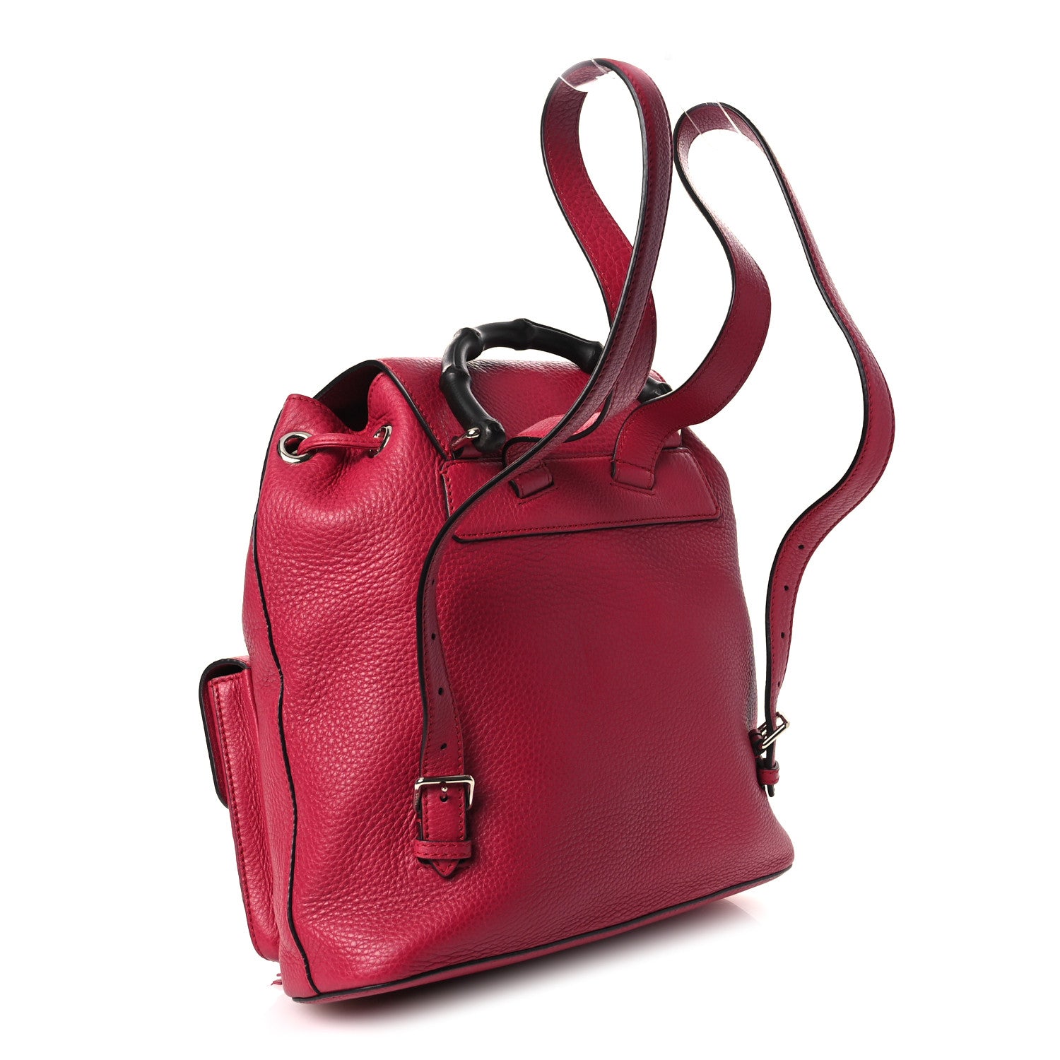 Gucci Cellarius Calfskin Medium Bamboo Backpack Petunia 3 of 14