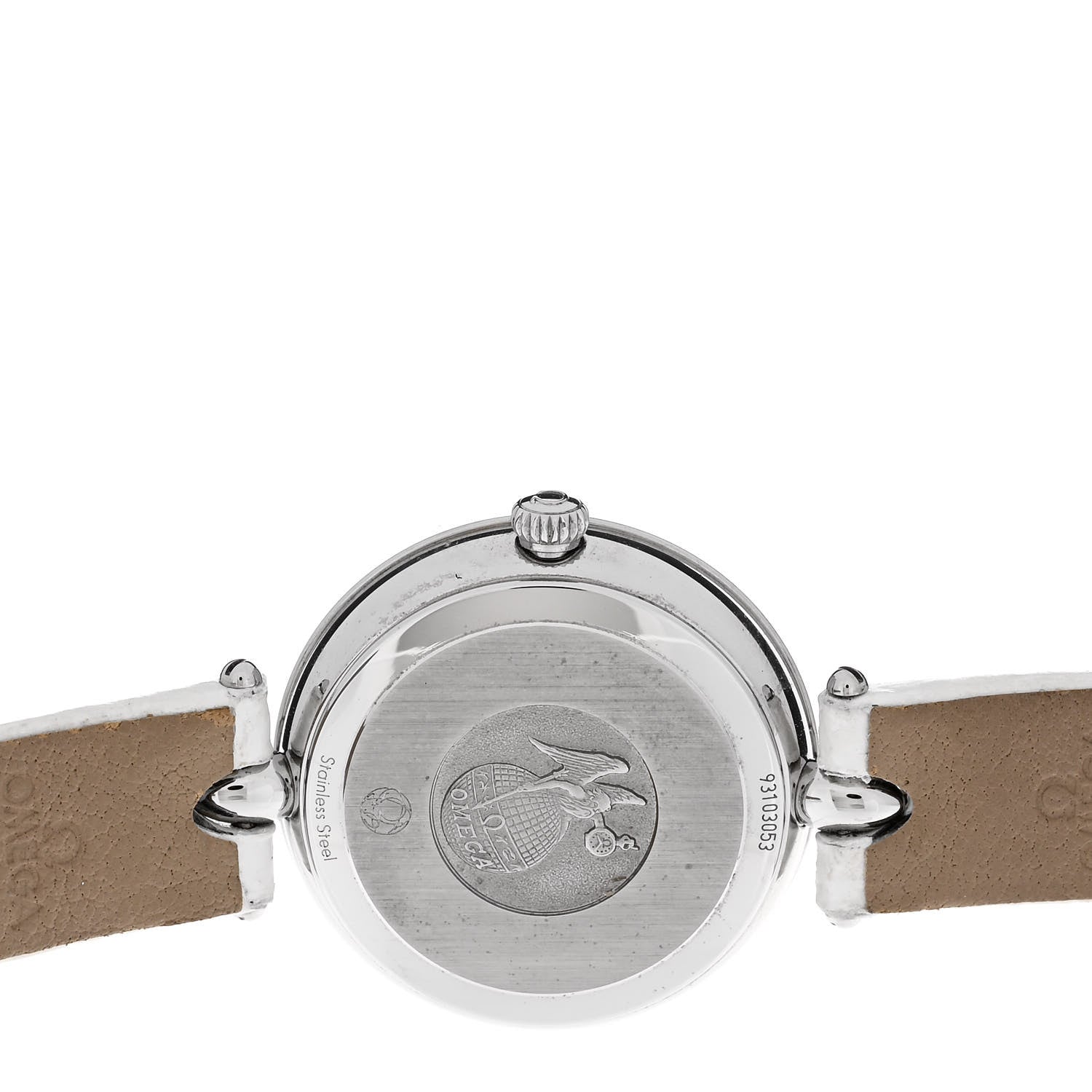 Omega Stainless Steel Alligator Diamond Mother of Pearl 27mm De Ville Dew Drop Quartz Watch 424.13.27.60.55.001 4 of 6