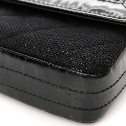 Chanel Jersey Patent Quilted 2.55 Reissue East West Flap Black 12 of 13