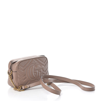 Gucci Calfskin Matelasse Mini GG Marmont Chain Shoulder Bag Porcelain Rose 2 of 8