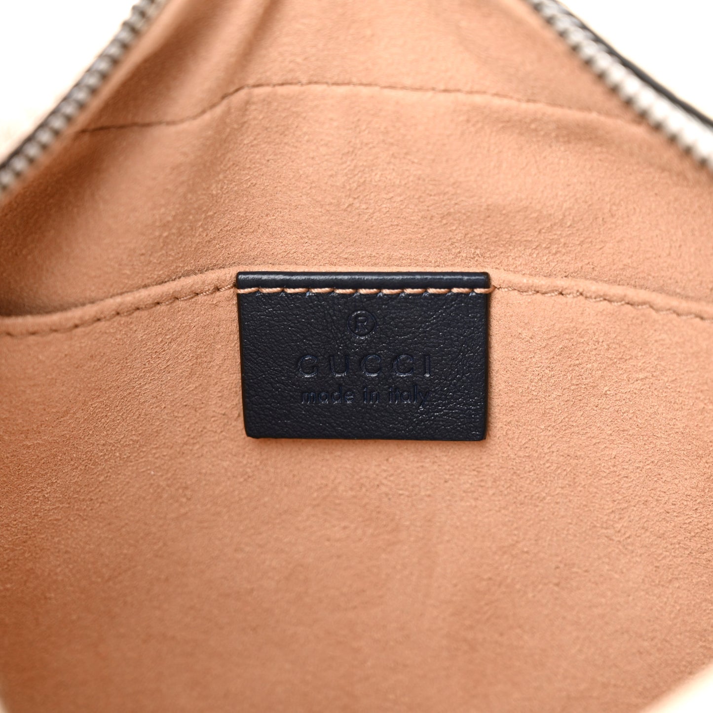 Vintage Effect Calfskin Matelasse Diagonal Small Torchon GG Marmont Chain Shoulder Bag Mystic White Blue Agata