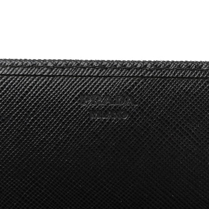 Prada Saffiano Metal Oro Chain Wallet Black 6 of 12
