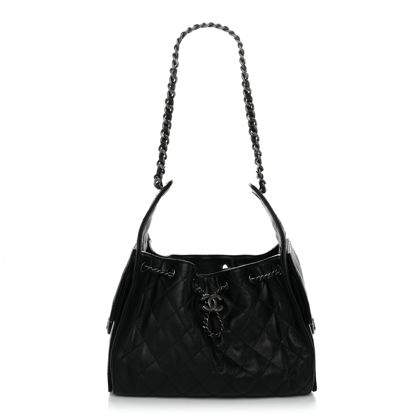 Caviar Quilted Small Chanel 25 Handbag Black