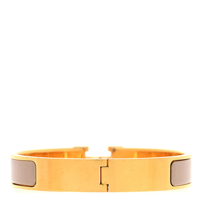 Hermes Enamel Narrow Clic Clac H Bracelet PM Marron Glace 3 of 5