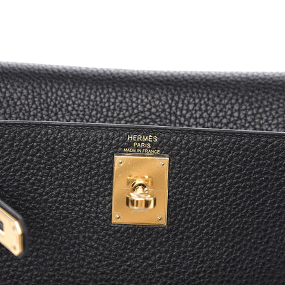 Hermes Taurillon Clemence Kelly Ado Backpack Black 5 of 9