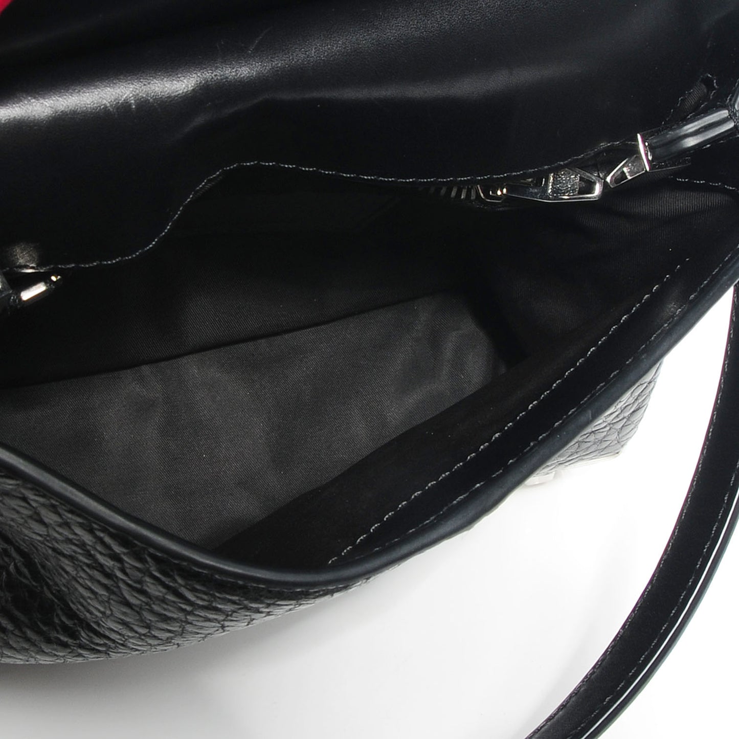 Pebbled Leather Marion Bag Black