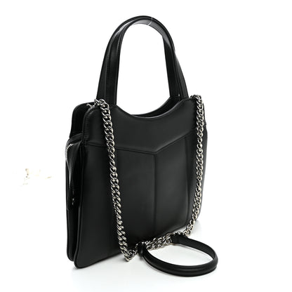 Gucci Calfskin Petite GG Small Tote Bag Black 2 of 8