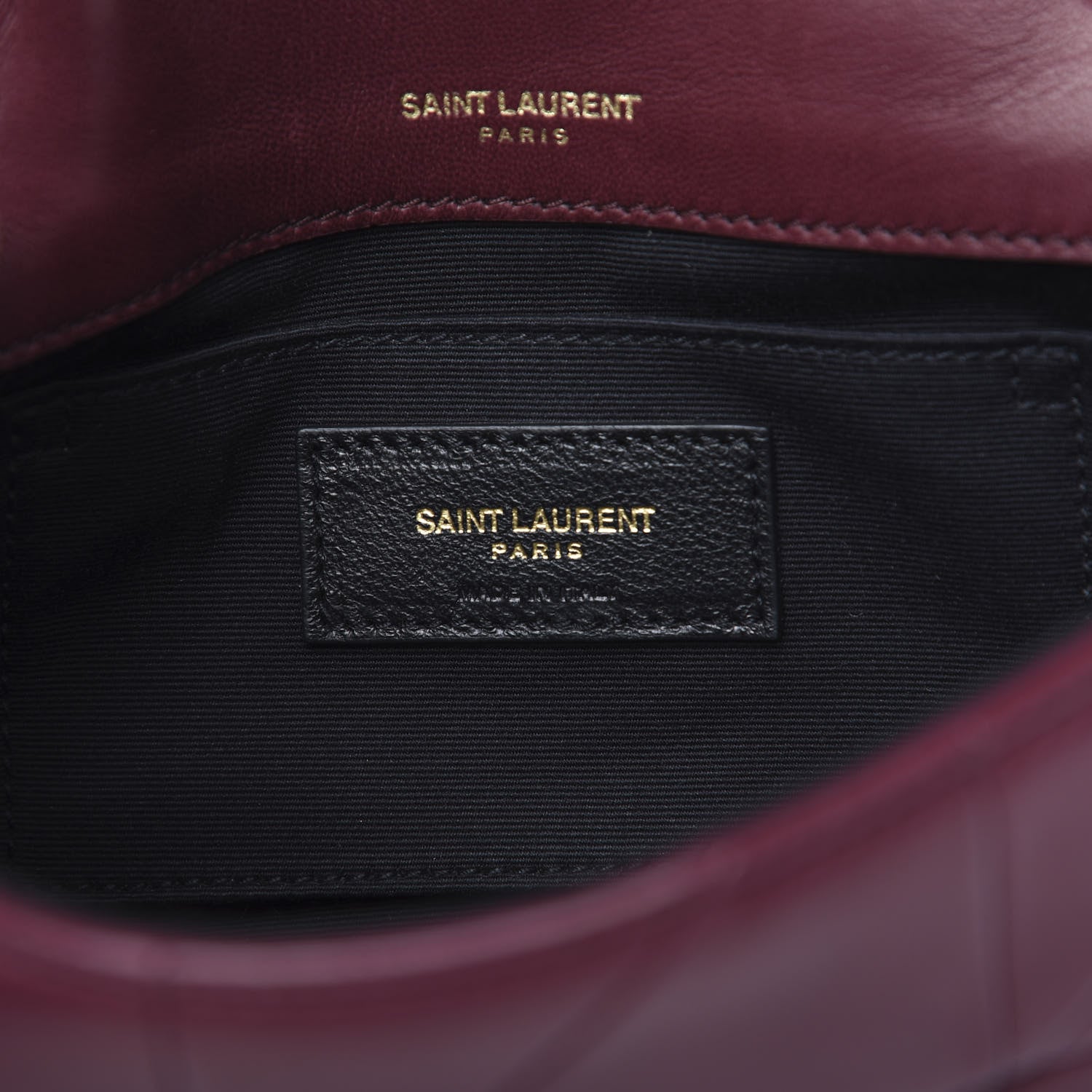 Saint Laurent Lambskin Patchwork Monogram Small Jamie Rouge Legion 5 of 12