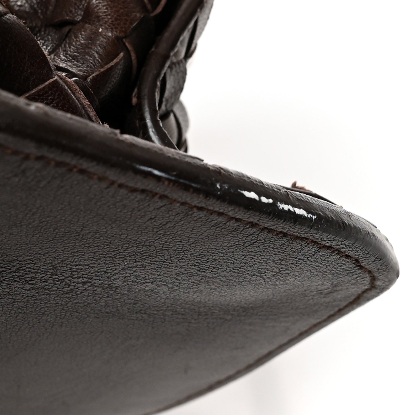 Nappa Intrecciato Shoulder Bag Ebano