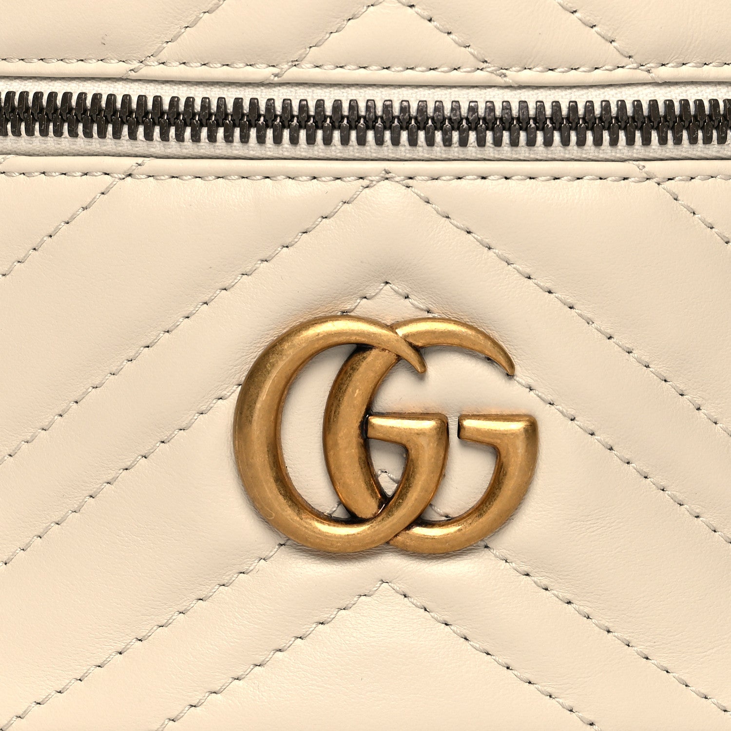 Gucci Calfskin Matelasse Mini GG Marmont Round Backpack White 8 of 10