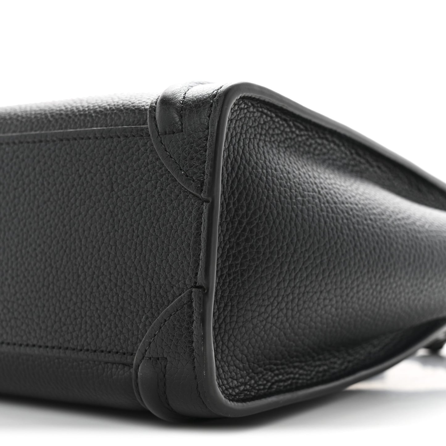 Drummed Calfskin Nano Luggage Black