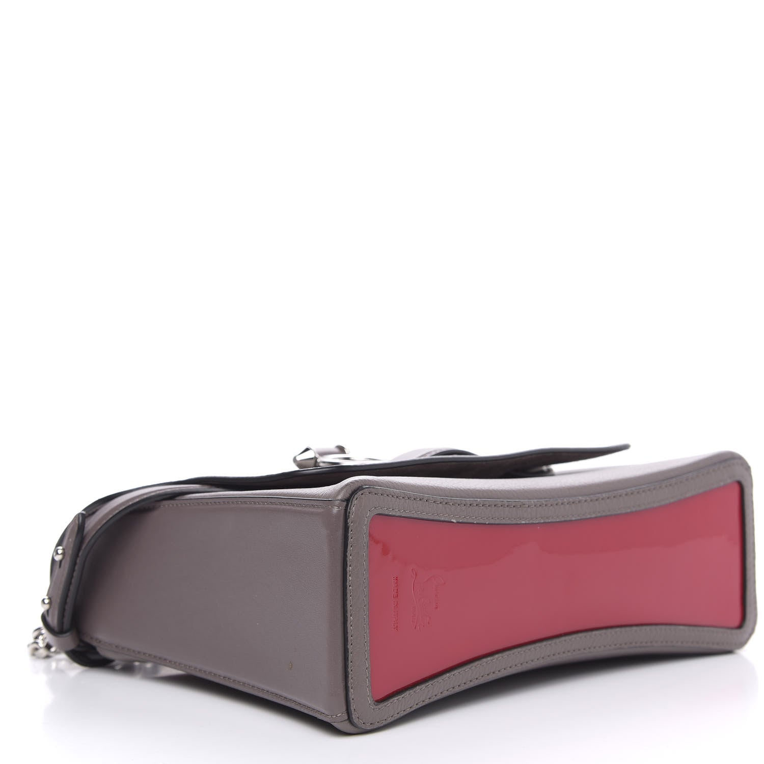 Christian Louboutin Pebbled Calfskin Medium Rubylou Shoulder Bag Storm 5 of 12
