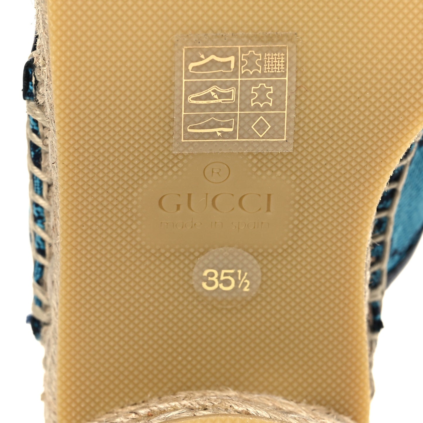 Monogram Multicolor Criss Cross Espadrille Sandals 35.5 Light Blue