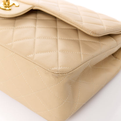 Chanel Lambskin Quilted Medium Double Flap Beige 15 of 17