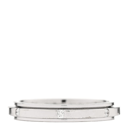 Piaget 18K White Gold Diamond Small Possession Band Ring 44 3 1 of 6