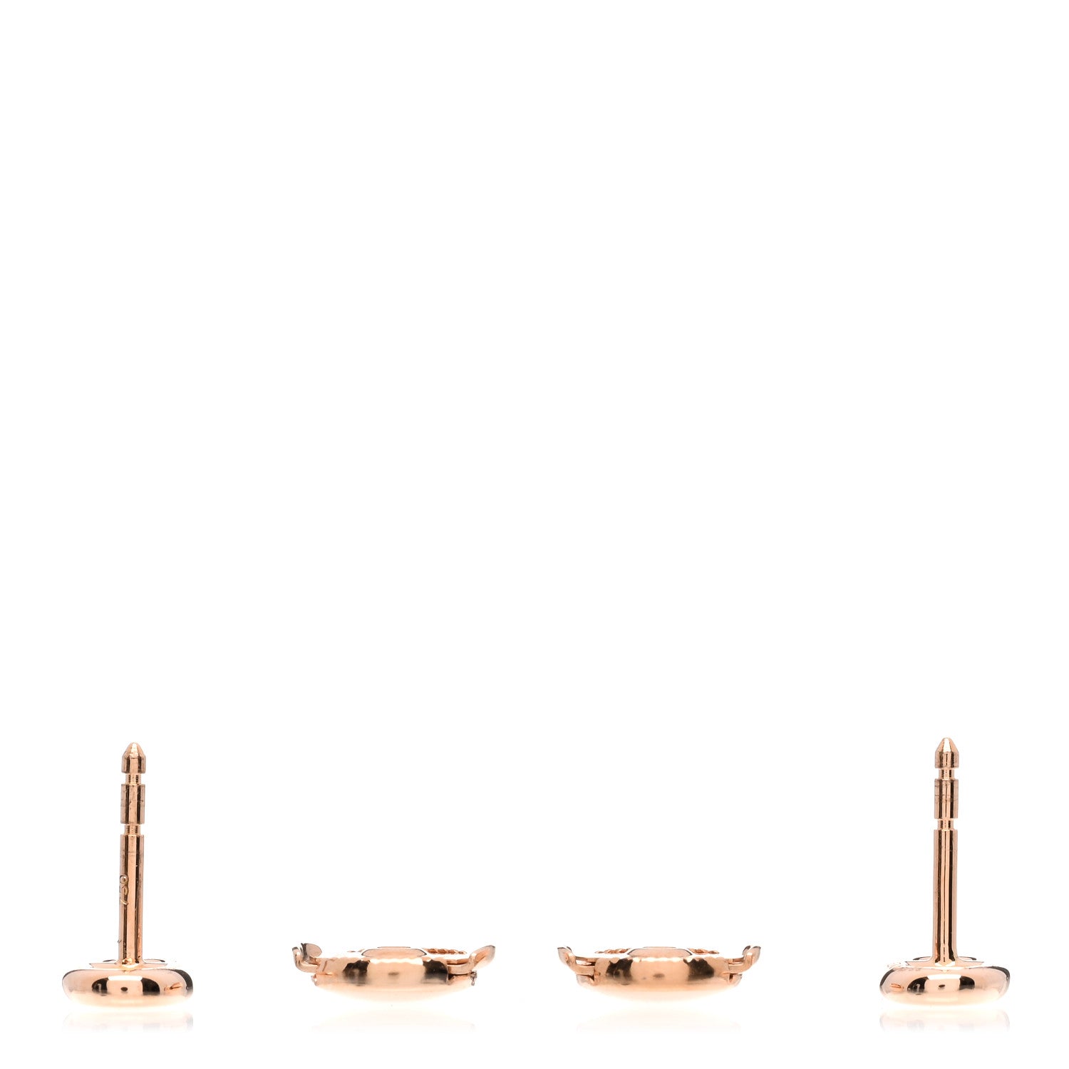 Hermes 18K Rose Gold TPM Farandole Stud Earrings 3 of 5