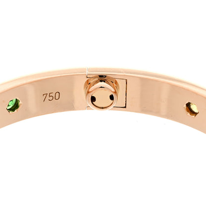 Cartier 18K Pink Gold Sapphire Garnet Amethyst LOVE Bracelet 16 5 of 7