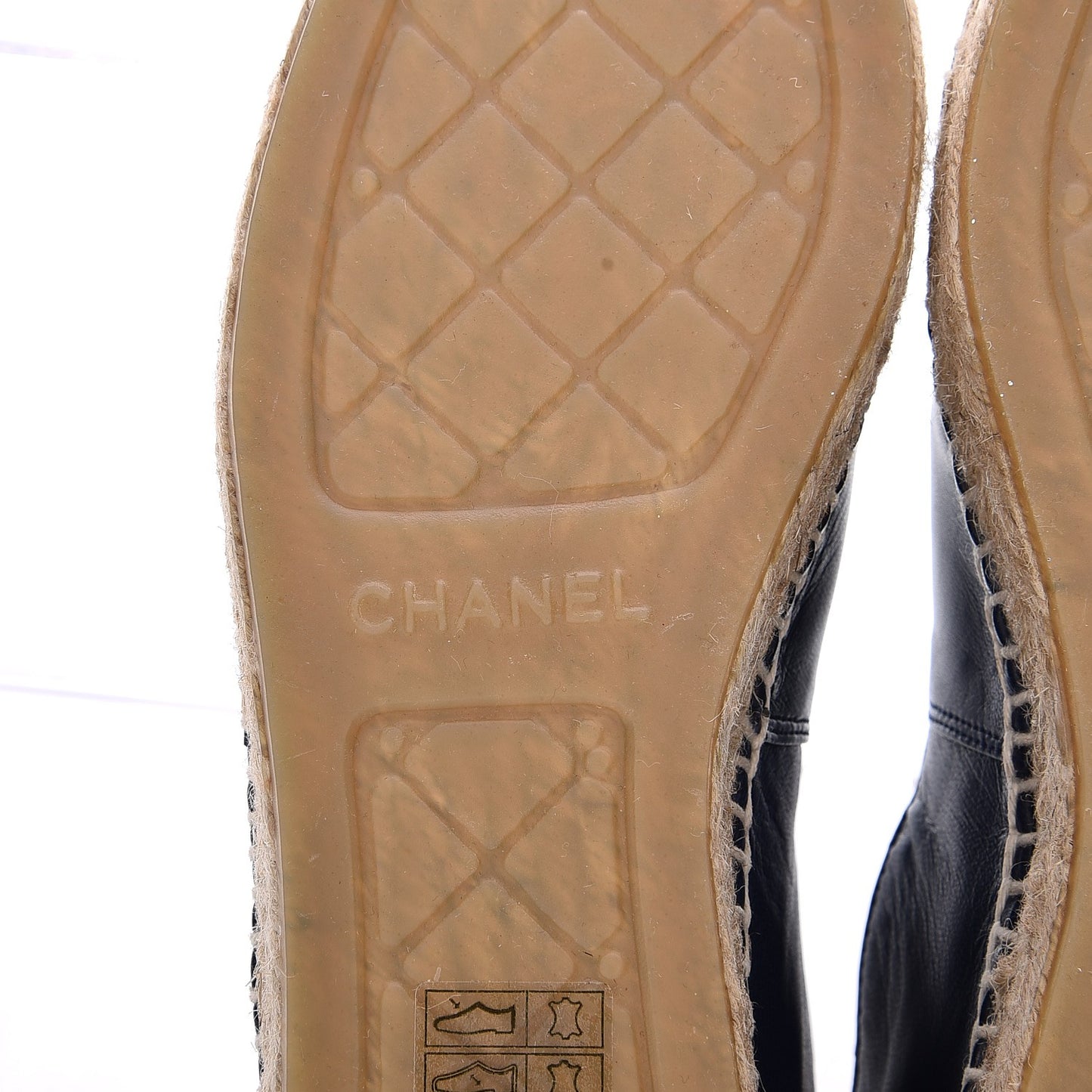 Lambskin CC Espadrilles 37 Navy Black
