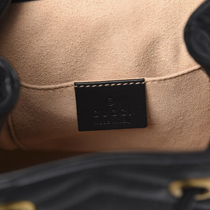 Gucci Calfskin Matelasse GG Marmont Flap Backpack Black 5 of 9